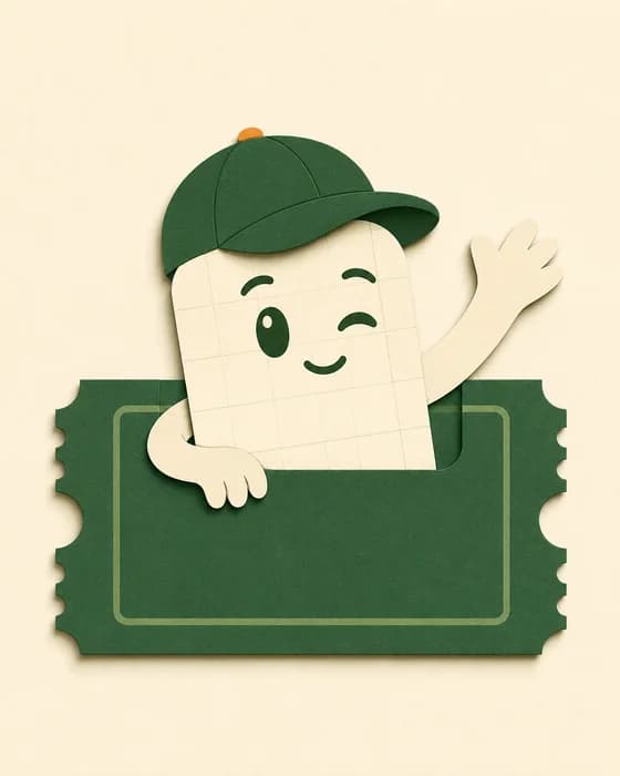 The JamTurf host waving from a game ticket